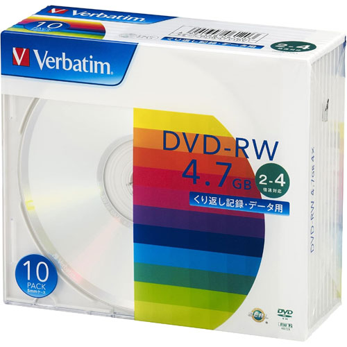 三菱化学メディア DHW47Y10V1 [DVD-RW 4.7GB 4倍速対応 10枚 シルバー]