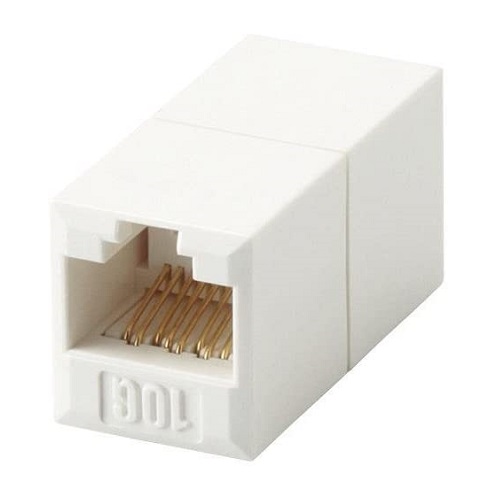 エレコム LD-RJ45JJ6AY2 [CAT6A対応 コンパクトRJ45延長コネクタ]