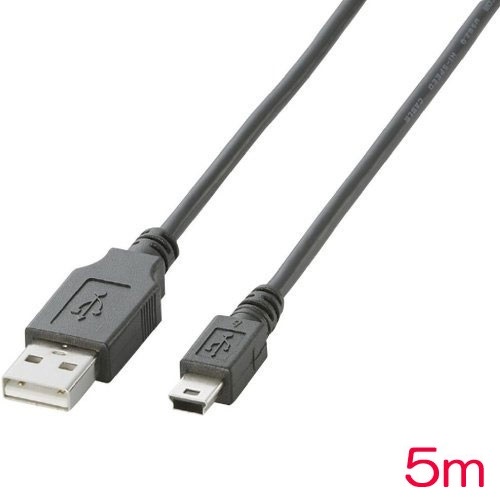 エレコム U2C-M50BK [USB2.0ケーブル A-miniBタイプ/5.0m(ブラック)]