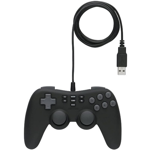 E Trend バッファロー サプライ Bsgp1601bk Usbゲームパッド 16ボタン 連射 マクロ機能 ブラック