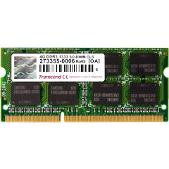 トランセンド TS512MSK64V3N [4GB DDR3 1333 SO-DIMM 204pin CL7 256M×8 永久保証]
