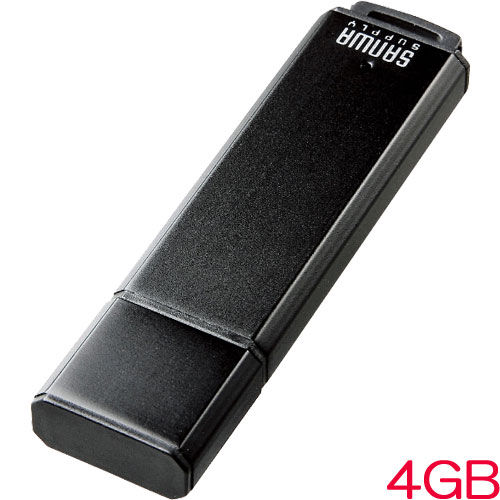 サンワサプライ UFD-A4G2BKK [USB2.0メモリ 4GB ブラック]