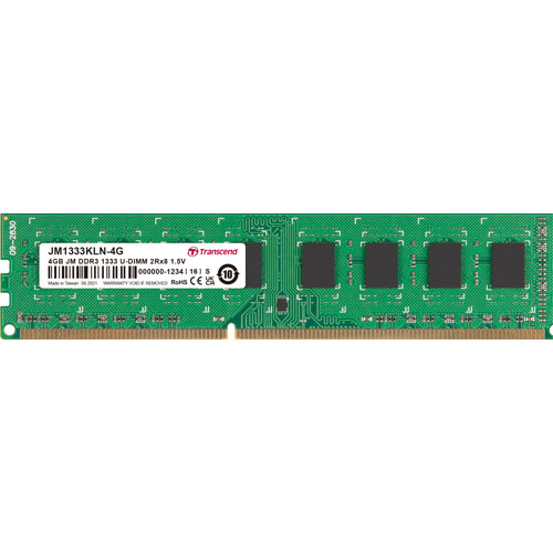 トランセンド JM1333KLN-4G [DDR3 Memory 240Pin Long-DIMM DDR3-1333 4GB]