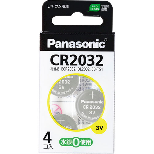 パナソニック CR-2032/4H [コイン形リチウム電池 4個入り]