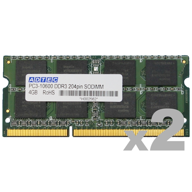 ADM10600N ADM10600N-1GW [Mac用 DDR3-1333/PC3-10600 SO-DIMM 1GBx2]