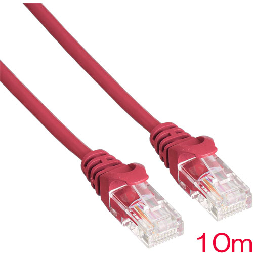 グリーンハウス GH-CBE5E-10MR [CAT5E LANケーブル 簡易パッケージ レッド 10M]