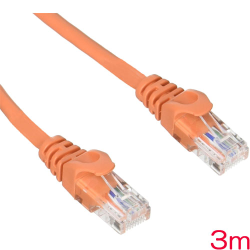 GH-CBE5E-3MO [CAT5E LANケーブル 簡易パッケージ オレンジ 3M]