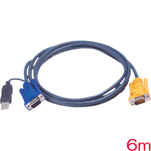 ATEN USB KVMケーブル SPHDタイプ 6m（PS/2 KVM用）
