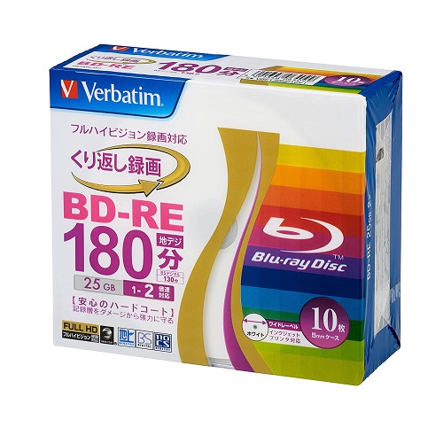 三菱化学メディア VBE130NP10V1 [BD-RE 録画用 130分 1-2倍速 5mmケース10P]