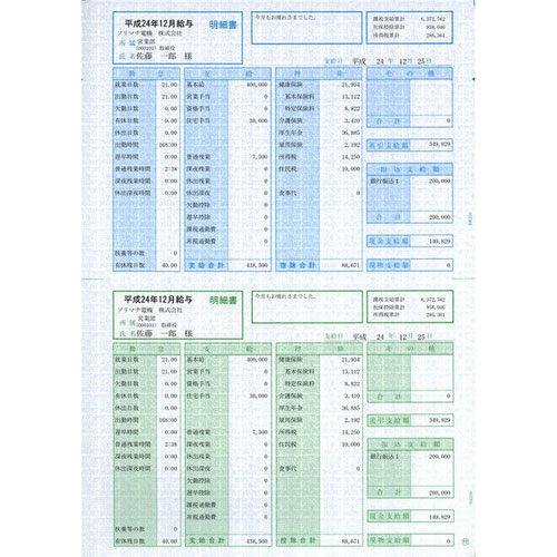 ソリマチ SR210 [給与・賞与明細書(明細型)500枚入]