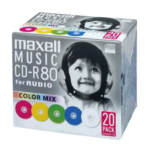 日立マクセル CDRA80MIX.S1P20S [音楽用CD-R 80分 カラーレーベル 20P]