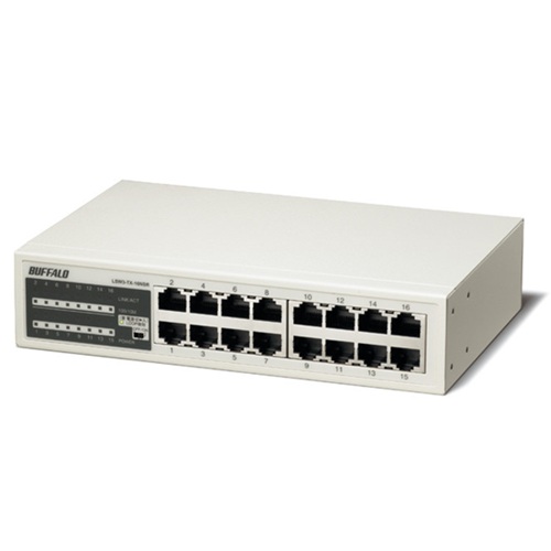 バッファロー LSW3-TX-16NSR [10/100M スイッチングHub 電源内蔵モデル 16ポート]