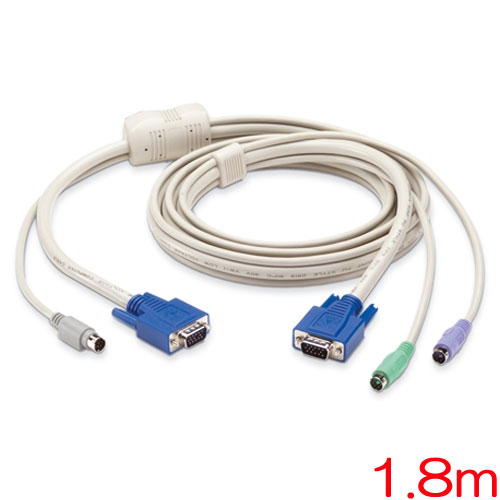 誠実 ブラックボックス・ネットワークサービス ServSwitch EHN428-0006 1.8m(6ft.) HD15+USB CPUケーブル - TV