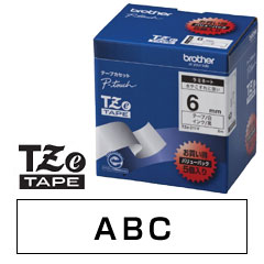 TZe-211V [ラミネートテープ(白地/黒字) 6mm 5本パック]