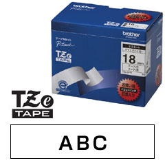TZe-241V [ラミネートテープ(白地/黒字) 18mm 5本パック]