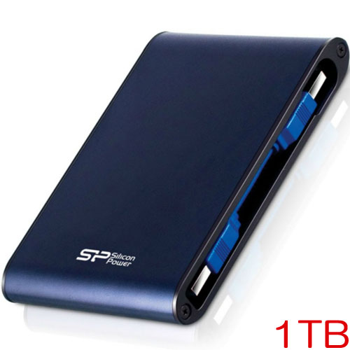 シリコンパワー SP010TBPHDA80S3B [USB3.0 防水 ArmorA80 ポータブルHDD 1TB Blue]