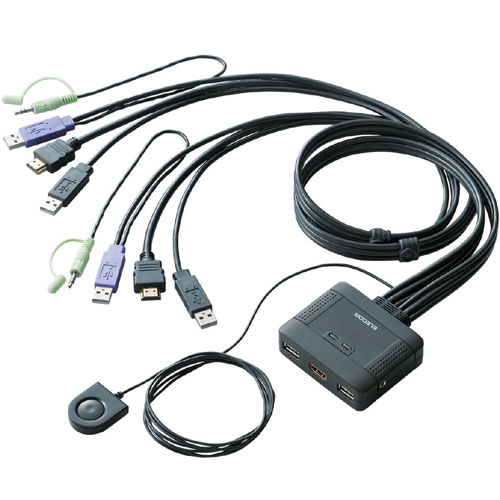 エレコム KVM-HDHDU2 [フルHD対応 HDMI対応パソコン切替器]