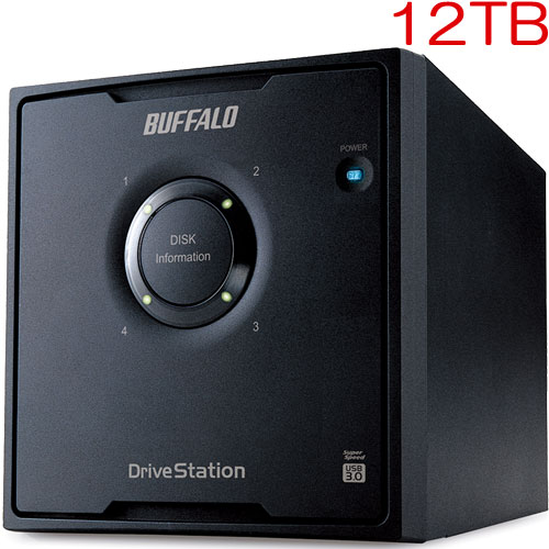 バッファロー HD-QL12TU3/R5J [ドライブステーション RAID5機能搭載 USB3.0用 外付けHDD 4ドライブモデル 12TB]