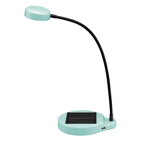 グリーンハウス GH-LED6-SC2LB [USB 6LEDライト ソーラー充電器2000mAh付 ライトブルー]