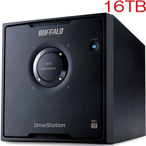 バッファロー HD-QL16TU3/R5J [RAID 5対応 USB3.0 外付HDD 4ドライブ 16TB]