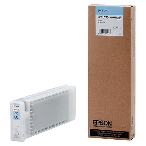 エプソン SC3LC70 [SureColor用 インクカートリッジ/700ml(ライトシアン)]