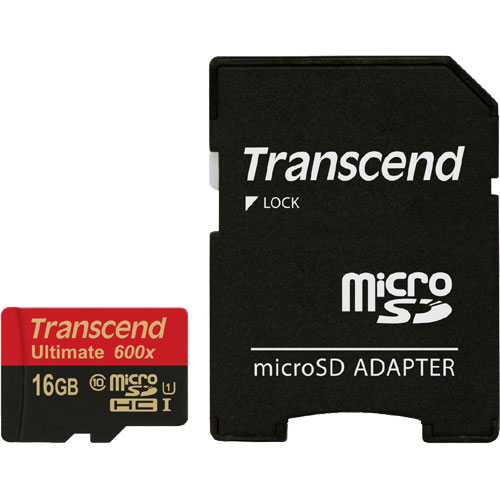 トランセンド TS16GUSDHC10U1 [16GB microSDHCカード Class 10 UHS-I MLC 600x (Ultimate) MLCフラッシュ搭載]