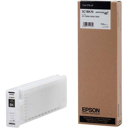 エプソン SC1BK70 [SureColor用 インクカートリッジ/700ml（フォトブラック）]