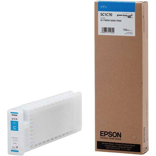 エプソン SC1C70 [SureColor用 インクカートリッジ/700ml（シアン）]