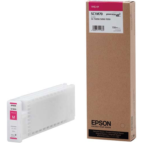 エプソン SC1M70 [SureColor用 インクカートリッジ/700ml（マゼンタ）]