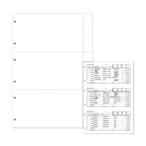 エプソン 応援サプライ AZ42PT [財務会計伝票用紙 A4白紙(3分割パンチ) 100枚]