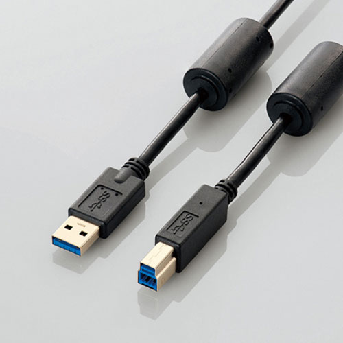 エレコム USB3-BF10BK [フェライトコア付USB3.0ケーブル(A-B)/1m/ブラック]