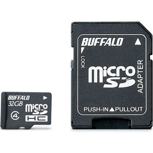 バッファロー RMSD-BS32GAB [防水仕様 Class4対応 microSDHC SD変換アダプター付モデル 32GB]