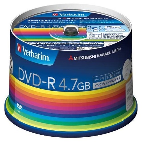 三菱化学メディア DHR47JP50V3 [DVD-R(Data) 4.7GB 16X スピンドル50Pホワイト]