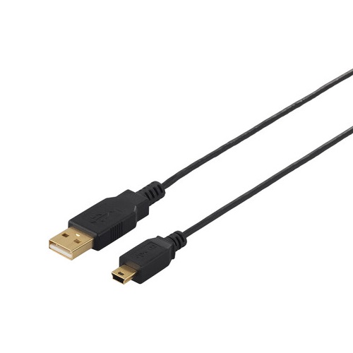 BSUAMNSM205BK [USB2.0ケーブル(A to miniB) スリム 0.5m ブラック]
