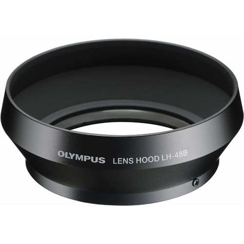 【OLYMPUS】 レンズフード LH-48 角型 金属製 ブラック