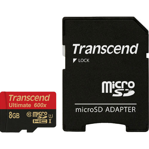 トランセンド TS8GUSDHC10U1 [8GB microSDHCカード Class 10 UHS-I MLC 600x (Ultimate) MLCフラッシュ搭載]