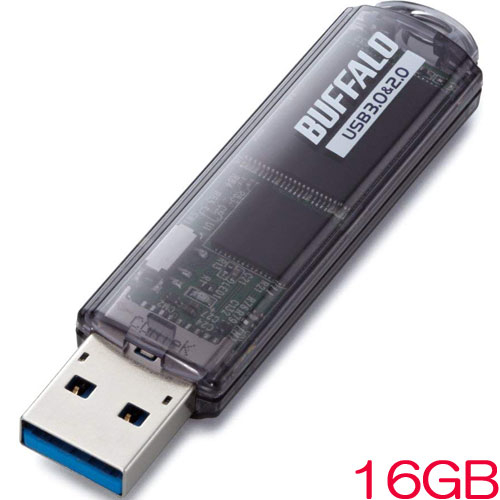 RUF3-C16GA-BK [USB3.0対応 USBメモリー スタンダードモデル 16GB ブラック]