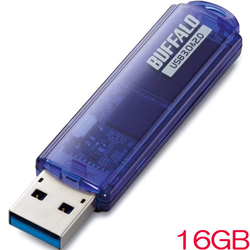 RUF3-C16GA-BL [USB3.0対応 USBメモリー スタンダードモデル 16GB ブルー]