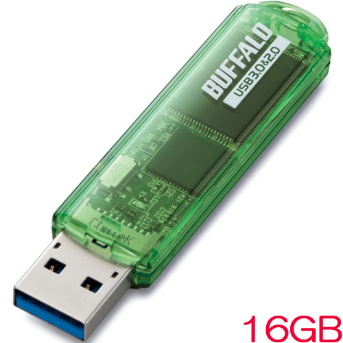 RUF3-C16GA-GR [USB3.0対応 USBメモリー スタンダードモデル 16GB グリーン]