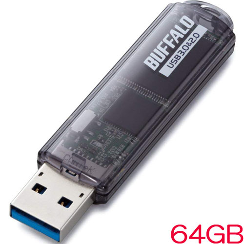 RUF3-C64GA-BK [USB3.0対応 USBメモリー スタンダードモデル 64GB ブラック]