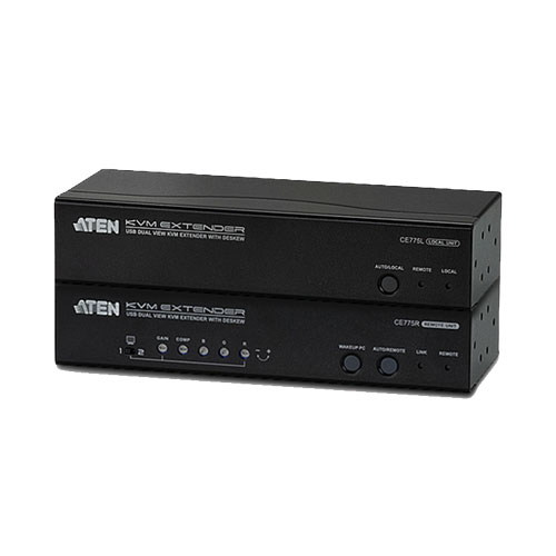 ATEN CE775 [VGAデュアルディスプレイ・デスキュー対応 USB KVMエクステンダー]