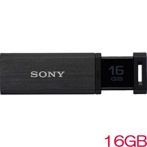 USM16GQX B [USB3.0対応 ノックスライド式高速（200MB/s） 16GB ブラック キャップレス]