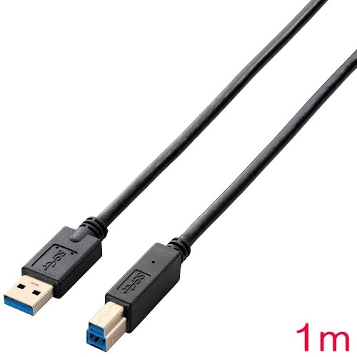 エレコム USB3-AB10BK/RS [USB3.0ケーブル(A-B)/1m/ブラック]