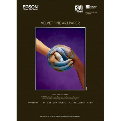 エプソン KA310VFA [カラリオ用 Velvet Fine Art Paper/A3/10枚]