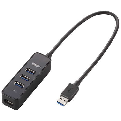 エレコム U3H-T405BBK [USB3.0ハブ/マグネット付/バスパワー/4ポート/ブラック]