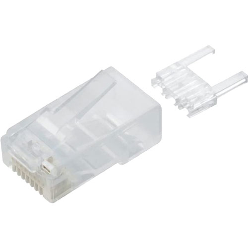 エレコム LD-6RJ45T10/T [RJ45コネクタ/Cat6対応/単線ヨリ線共通/ツメ折れ防止コネクタ/10個入り]