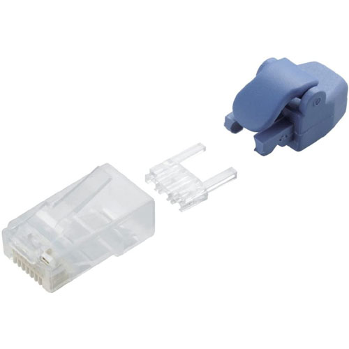 エレコム LD-6RJ45T10/TP [RJ45コネクタ/Cat6/ツメ折れ防止+カバー/10個]