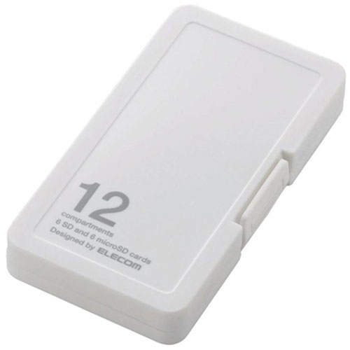 CMC-SDCPP12WH [メモリカードケース/インデックス台紙付き/SD6枚+microSD6枚収納/ホワイト]