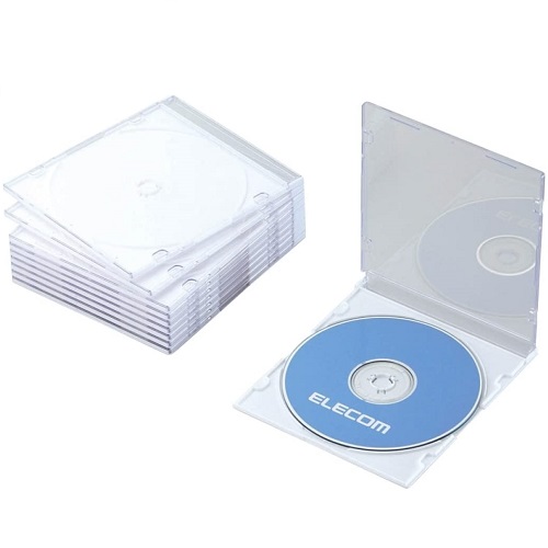 CCD-JSCS10WH [BD/DVD/CDスリムケース/1枚収納/10パック/ホワイト]