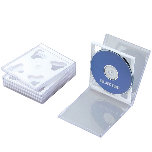 エレコム CCD-JSCNW5WH [BD/DVD/CDケース/2枚収納/5パック/ホワイト]